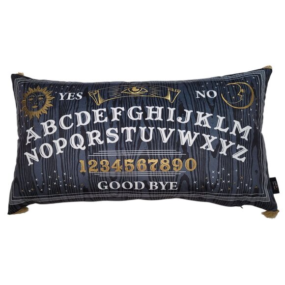 Cynthia Rowley Other - Cynthia Rowley Halloween Throw Pillow Ouija Board Black Gold Gothic Whimsigoth